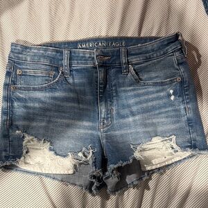 American Eagle Outfitters Distressed Blue Jean Shorts